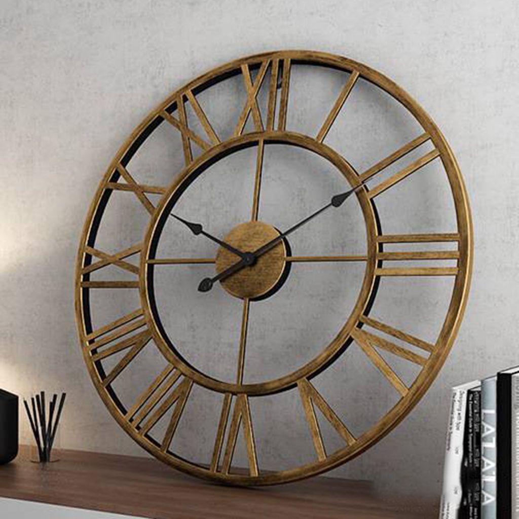 pcs Fashion for Room,Garden Heavy Duty Gift Needle Clocks Home Decor Wall Clocks Hanging Ornament Roman Numerals Clock